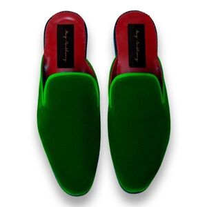 May Anthony Plain Jane Mules‎ Green Size 7.5